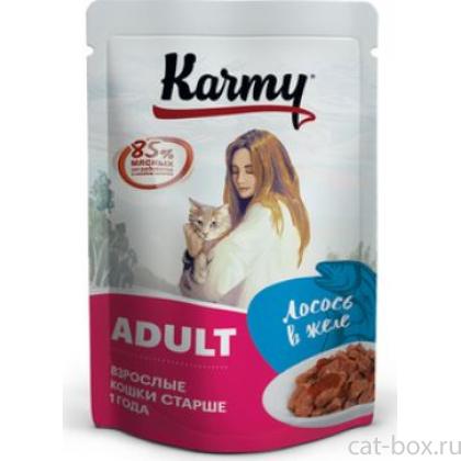 Паучи с лососем в желе для кошек старше 1 года-0