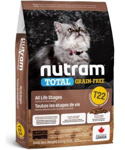 Беззерновой корм для котят и кошек с курицей и индейкой T22 Nutram Total Grain Free