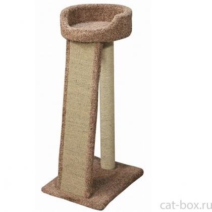 Когтеточка для кошек ковролиновая «Хюльси» 58*46*114 см, сизаль-0