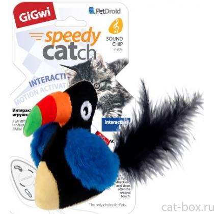 Игрушки для кошек Интерактивный Тукан со звуковым чипом, 9см (75527)-0