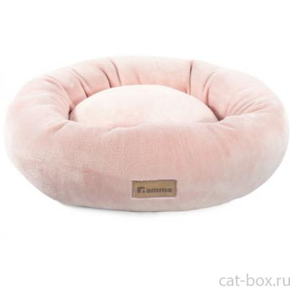 Лежанка круглая медиум "Лилия", розовая, 50*50*16см-0