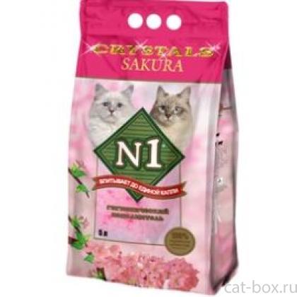 Силикагелевый наполнитель "Сакура", 5л (Crystals Sakura)-0