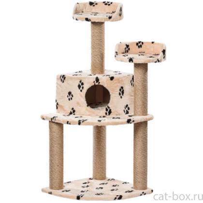 Комплекс для кошек «Фурия» меховой, 55*55*133 см, джут-0