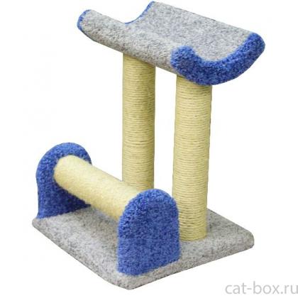 Когтеточка для кошек ковролиновая «Винни» 41*41*64 см, сизаль-0