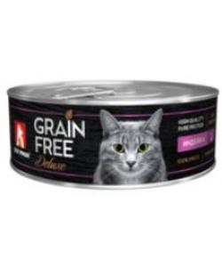 Консервы для кошек "GRAIN FREE" со вкусом индейки