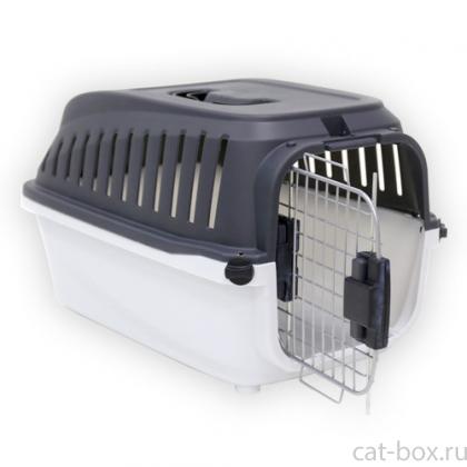 Пластиковая переноска Kredo 086 для кошек и собак 46x30x28 см-0
