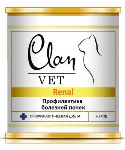 Clan Vet RENAL Диетические консервы для кошек Профилактика болезней почек