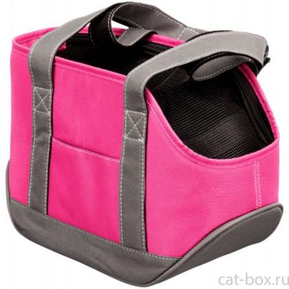 Переноска Alea, S: 16*20*30см, розовый/серый (28857)-0