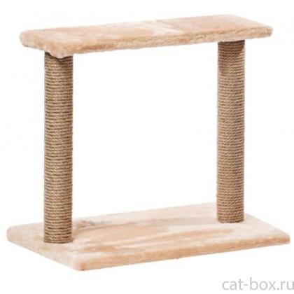 Когтеточка для кошек «Двойная» меховая, 61*37*54 см, джут-0