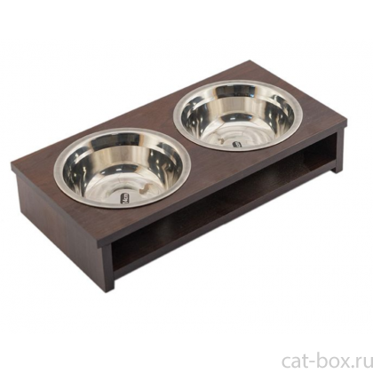 Кормушка для животных, двойная ламинат венге-0
