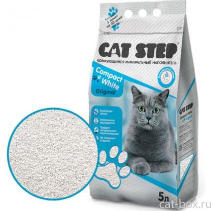 Комкующийся минеральный наполнитель Compact White Original, 5 л-0