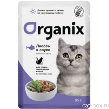 Паучи для стерилизованных кошек лосось в соусе-0