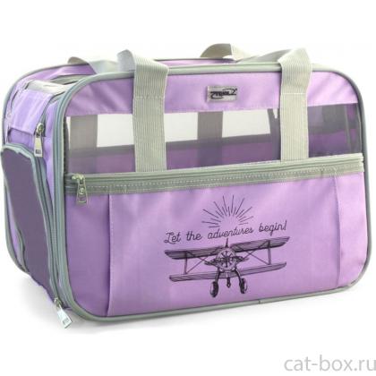 Сумка-переноска для животных "Техно", сиреневая, 40*28*25 см (TB47)-0