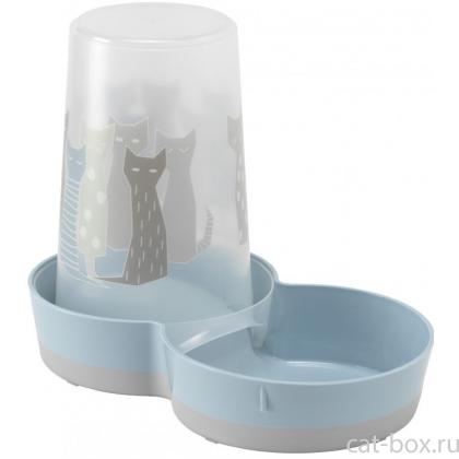 Нескользящая автокормушка-автопоилка 2 в 1 Tasty - Maasai, 1.5 л-0