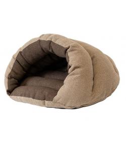 Домик пухлый "Ракушка" - рогожка бежевый, 67*52*35см