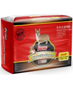 Подгузники для животных DONO Disposable Diapers, размер S (вес 3-5кг, талия 26-46см) 16шт.