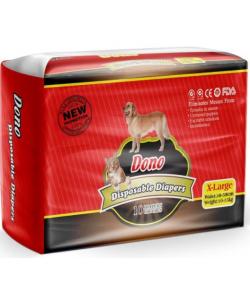 Подгузники для животных DONO Disposable Diapers, размер XL (вес 10-15кг, талия 38-58см), 10шт.