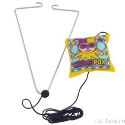 Дразнилка для кошек на резинке с креплением на дверной проем с валерианой-0