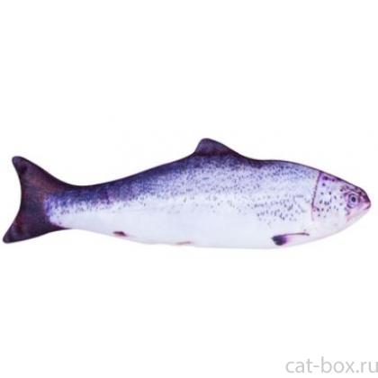 Игрушка для кошек "Форель" с валерианой 23см-0