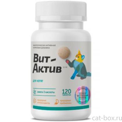 Биологически активная кормовая добавка Вит-Актив  для котят, 120 таб-0