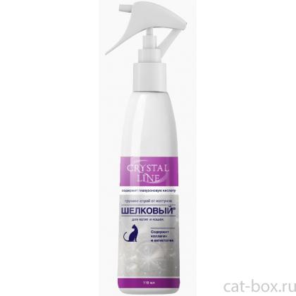 Груминг-спрей "Шелковый" от колтунов для длинношерстных кошек и котят Crystal line-0
