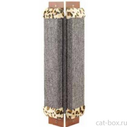 Когтеточка угловая, ковролин с мехом, 20*53 см (Щг-12200)-0