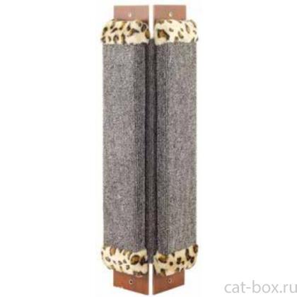 Когтеточка угловая, ковролин с мехом, 24*57 см (Щг-12300)-0