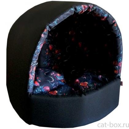 Дом эстрада "Дикие травы" мебельная ткань черная-0