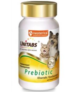 Витамины для кошек и собак Prebiotic, улучшение пищеварения, 100таб.