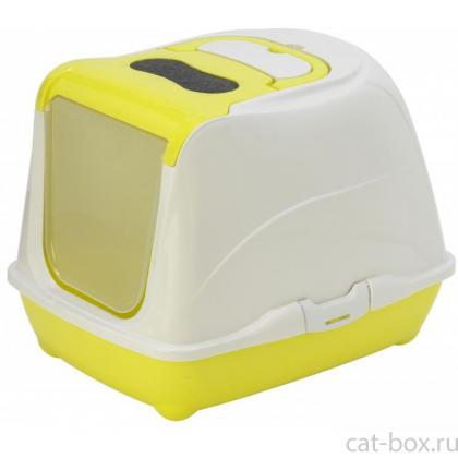 Туалет-домик Jumbo с угольным фильтром, 57х44х41см, лимонно-желтый-0