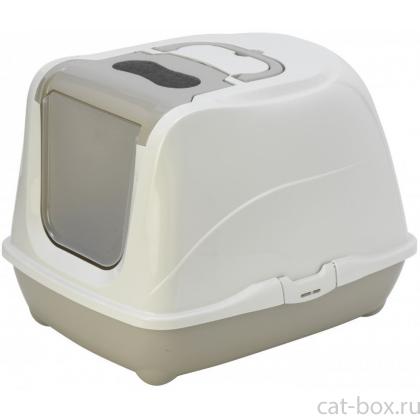 Туалет-домик Jumbo с угольным фильтром, 57х44х41см, теплый серый-0