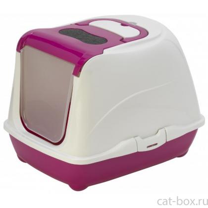 Туалет-домик Jumbo с угольным фильтром, 57х44х41см, ярко-розовый-0