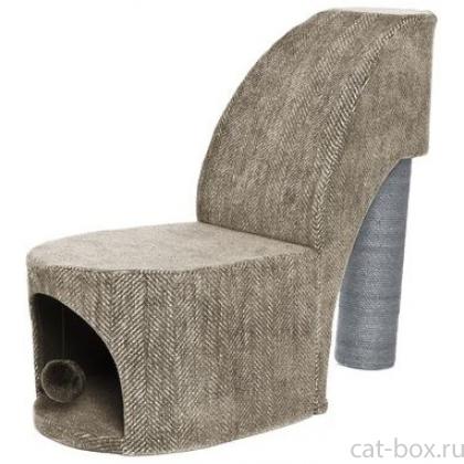 Когтеточка с домиком "Каблучок" 49*27*56 см (TIRAGRAFFI TACCO) GTT894-0