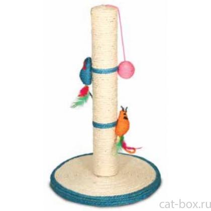 Когтеточка на подставке с мышками и шариком 50 см (485NT)-0
