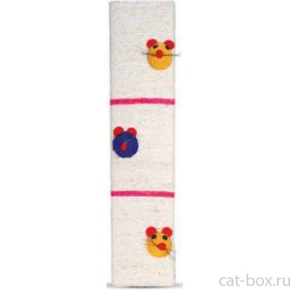 Когтеточка-доска с мышками, сизаль 13*49см-0