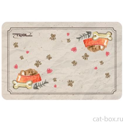 Коврик под миску «Косточки», 43*28 см (MB06)-0