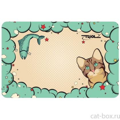 Коврик под миску «Кошечка», 43*28 см (MB07)-0