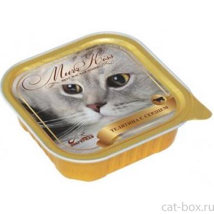 Консервы для кошек "МуррКисс"  Телятина с сердцем-0