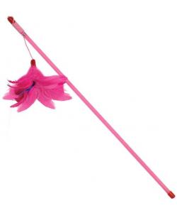Удочка-дразнилка "Розовые перья", 48 см (C4011)