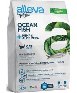 Holistic Cat сухой корм для взрослых кошек с океанической рыбой, коноплей и алоэ вера Adult Ocean Fish + Hemp & Aloe vera