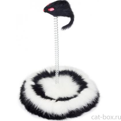 Игрушка для кошек "Мышь на подставке", 14*25см (SH10)-0