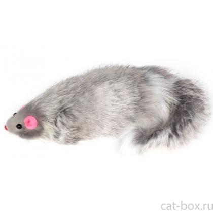 Игрушка для кошек "Мышь серая", 13-14см (M5.5NG)-0