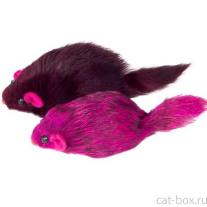 Игрушка для кошек "Мышь цветная", 7-7,5см, 3шт. (M003NC)-0