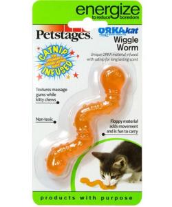 Игрушка для кошек Energize "ОPKA червяк" 11 см с кошачьей мятой