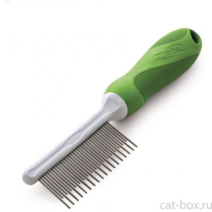 Расческа для животных комбинированная "Премиум", 4,6*20,4 см-0