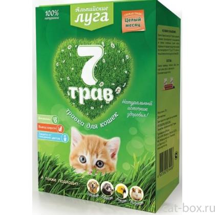 Альпийские луга Травка "7 трав" для кошек (лоток), набор для проращивания-0