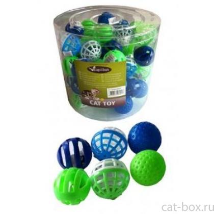Игрушка для кошек "Мяч", пластик, 4см-0