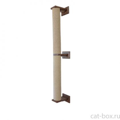 Когтеточка столбик настенный Шоколад для кошек 140см-0