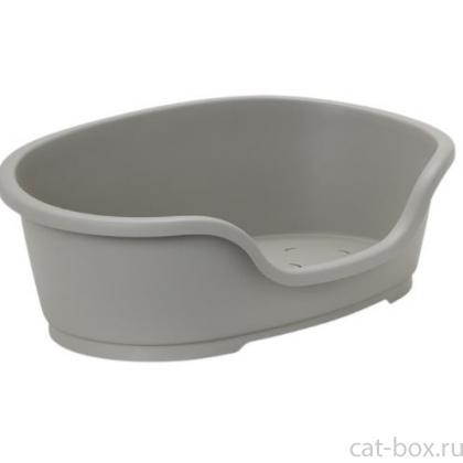 Лежак domus пластиковый 50см, теплый серый-0