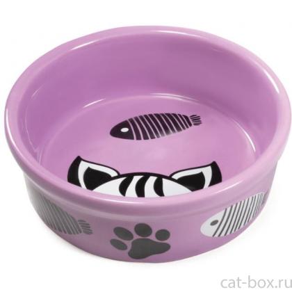 Миска керамическая "Котофей", 0,25л-0